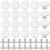 24Pcs Pure Cotton Covered Iron Buttons BUTT-BC0001-19C-1
