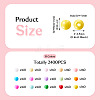 2400Pcs 15 Colors Opaque Baking Paint Glass Beads DGLA-TA0001-25-4