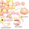 40Pcs Silicone Beads SIL-YW0001-66-3