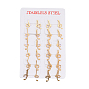 304 Stainless Steel Stud Earrings EJEW-E241-01G-3