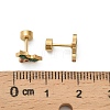 Christmas 304 Stainless Steel Stud Earrings EJEW-A144-01C-G-3