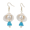 Shell Glass Dangle Earrings EJEW-MZ00424-03-2
