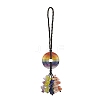 Chakra Natural Mixed Gemstone Pendant Decorations HJEW-TA00028-2