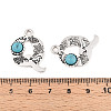 Synthetic Turquoise & Alloy Pendants PALLOY-H146-01AS-Q-3