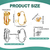 32Pcs 2 Colors Brass Clip-on Earrings Findings KK-PH0011-67-2