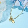 Brass Paperclip Chain Necklaces NJEW-JN04842-2