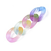 Spray Painted Two Tone Transparent Acrylic Linking Rings X-OACR-S036-001B-N-4