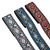 WADORN® 5.46M 3 Styles Ethnic Style Embroidery Polyester Ribbons SRIB-WR0001-03-1