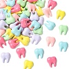 60Pcs 6 Colors Opaque Resin Cabochons RESI-CJZ0001-01-1
