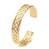 304 Stainless Steel Hollow Oval Cuff Bangles BJEW-F457-22G-3