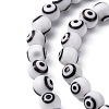 Handmade Evil Eye Lampwork Round Bead Strands LAMP-L055-8mm-4