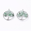 Natural Green Aventurine Pendants LS-G-E419-12P-1