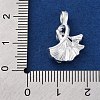 925 Sterling Silver Double Ginkgo Leaf Pendants STER-G045-15S-3