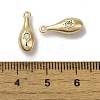 Brass Micro Pave Clear Cubic Zirconia Pendants KK-U013-01G-3