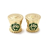 Brass Micro Pave Cubic Zirconia European Beads KK-H519-01G-1