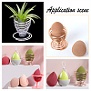 6 Pcs 3 Colors 2 Sizes Stainless Steel Sponge Makeup Blender Holder MRMJ-CA0001-03-5