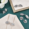5Pcs 5 Styles Alloy Cardigan Clips AJEW-SC0004-38AS-4