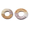 Handmade Reed Cane/Rattan Woven Linking Rings X-WOVE-S119-16A-3