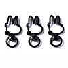 Spray Painted Eco-Friendly Alloy Swivel Snap Hooks Clasps PALLOY-T080-12A-NR-1