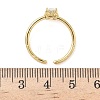 Rectangle Brass Micro Pave Cubic Zirconia Cuff Rings RJEW-Z111-04G-7