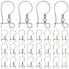 100Pcs 316L Surgical Stainless Steel Hoop Earring Findings STAS-SC0008-52-1