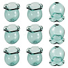 10Pcs Glass Bead Caps for Wind Chimes Making GLAA-BY0001-05F-3