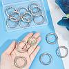 SOFPLATE 16Pcs Zinc Alloy Spring Gate Rings FIND-SP0001-09-3