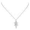 304 Stainless Steel Pendant Necklace for Women NJEW-JN04387-3