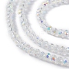Transparent Electroplate Glass Beads Strands EGLA-F156-AB06-3