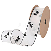 1Roll Printed Polyester Chiffon Ribbons OCOR-CY0002-35A-1
