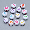 Craft Acrylic Horizontal Hole Letter Beads SACR-S201-11R-1