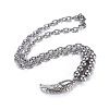 Non-Tarnish 304 Stainless Steel Pendant Necklaces NJEW-O113-04P-3