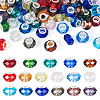 68Pcs 17 Colors Transparent Glass European Beads GPDL-SW0001-02-2