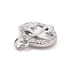 Brass Micro Pave Cubic Zirconia Charms KK-C012-48P-3