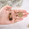 Natural Gemstone Perfume Bottle Pendant Necklaces NJEW-F251-11G-4