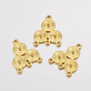 Alloy Rhinestone Connector Settings X-EA10684Y-G-4