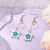 304 Stainless Steel Glass Dangle Earrings EJEW-MZ00375-4