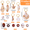 10Pcs Acrylic Braiding Hair Pendants Decoration Clips OHAR-BM0001-01-2