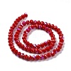 Electroplate Opaque Solid Color Glass Beads Strands EGLA-A034-P3mm-L04-2