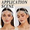 Plastic Pearl Mesh Headbands OHAR-WH20007-07S-4