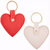 2Pcs 2 Colors PU Leather Keychain KEYC-CL0001-56-1