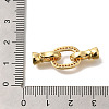 Brass Micro Pave Clear Cubic Zirconia Fold Over Clasps KK-K389-114G-3