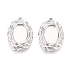 304 Stainless Steel Pendant Cabochon Settings STAS-T067-21P-1
