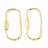 Oval Brass Screw Lock Carabiner Clasp Metal Carabiner Clip for Necklace DIY KK-CBA9CBD-05G-1