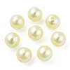 Spray Painted ABS Plastic Imitation Pearl Beads OACR-T015-05C-20-3