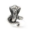 316 Stainless Steel Snake Finger Ring RJEW-C030-05H-AS-1