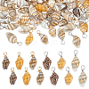 120Pcs 2 Colors Natural Shell Pendants FIND-ME0002-50-1