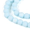 Frosted Opaque Glass Beads Strands GLAA-T032-P8mm-MBB10-3