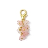 12Pcs Frosted Acrylic Flower Pendant Decorations AC-CJ1071-G-4