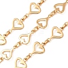 304 Stainless Steel Heart Link Chains SA-CBAE0F2-04G-1